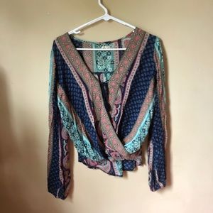 Long sleeve Wrap Shirt